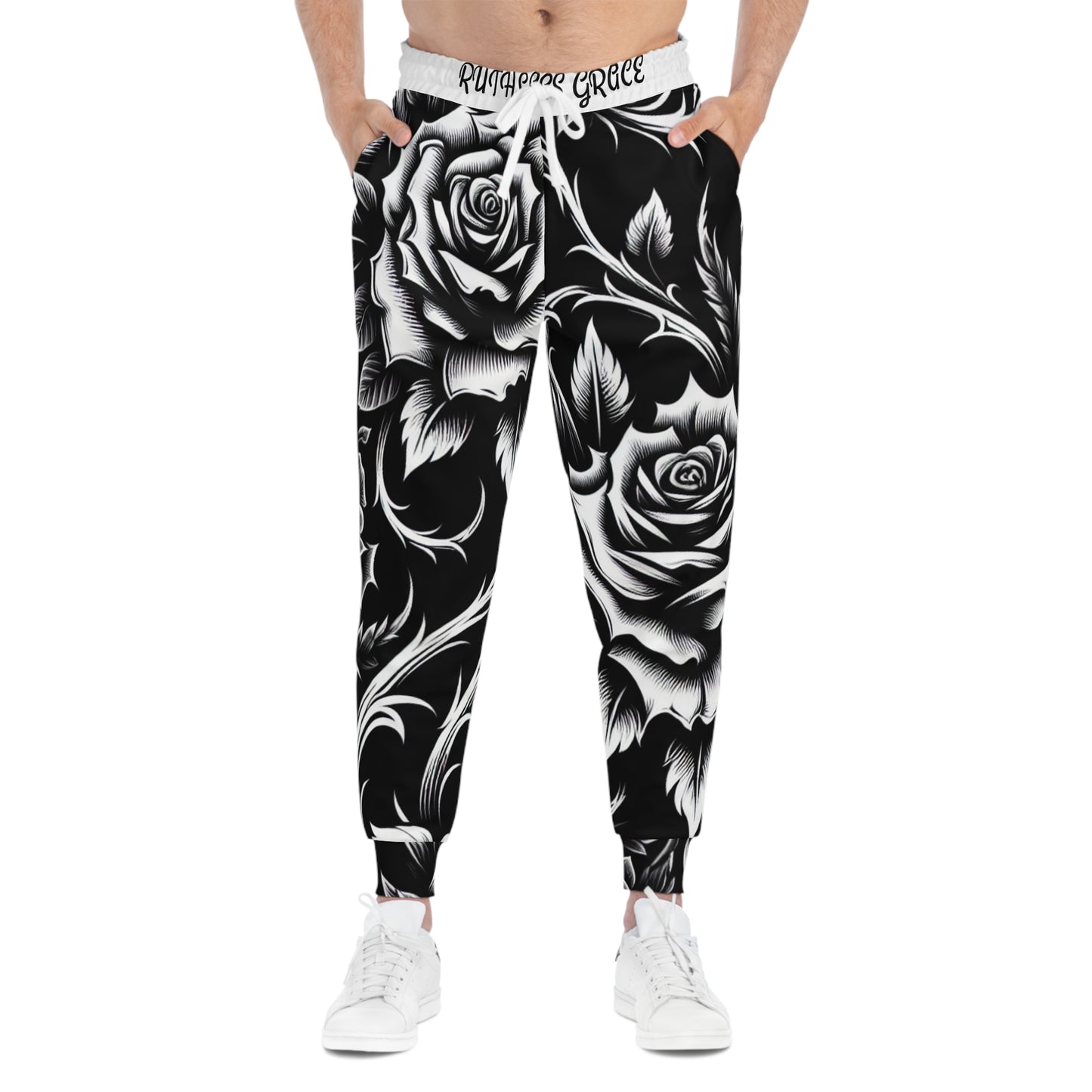 Trendy Rose Print Joggers