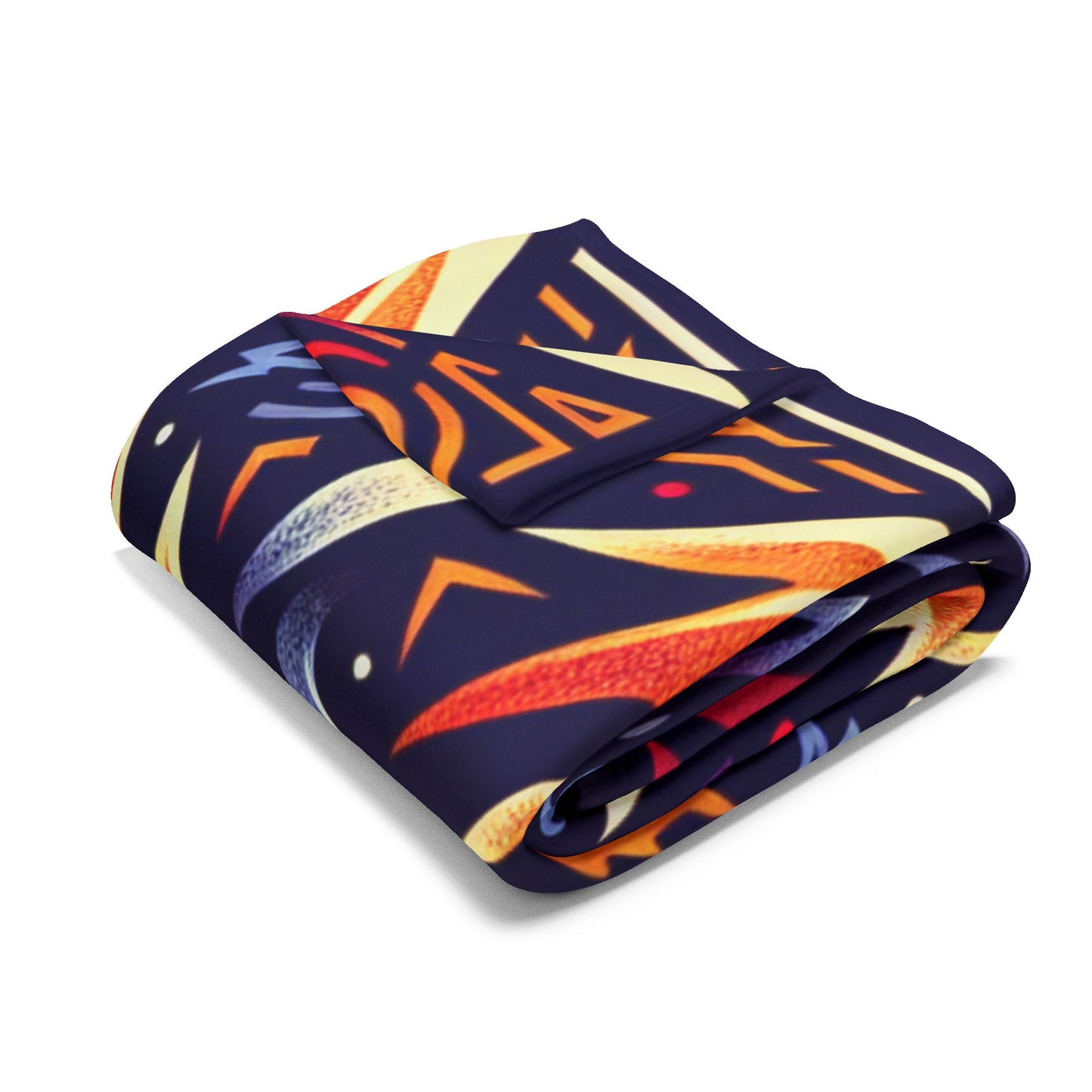 Vibrant Celtic Flame Fleece Blanket