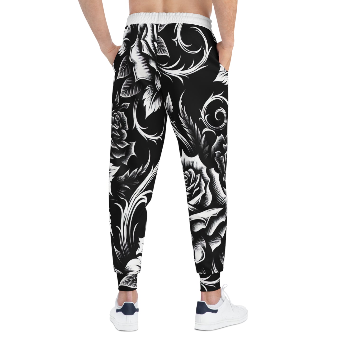 Trendy Rose Print Joggers