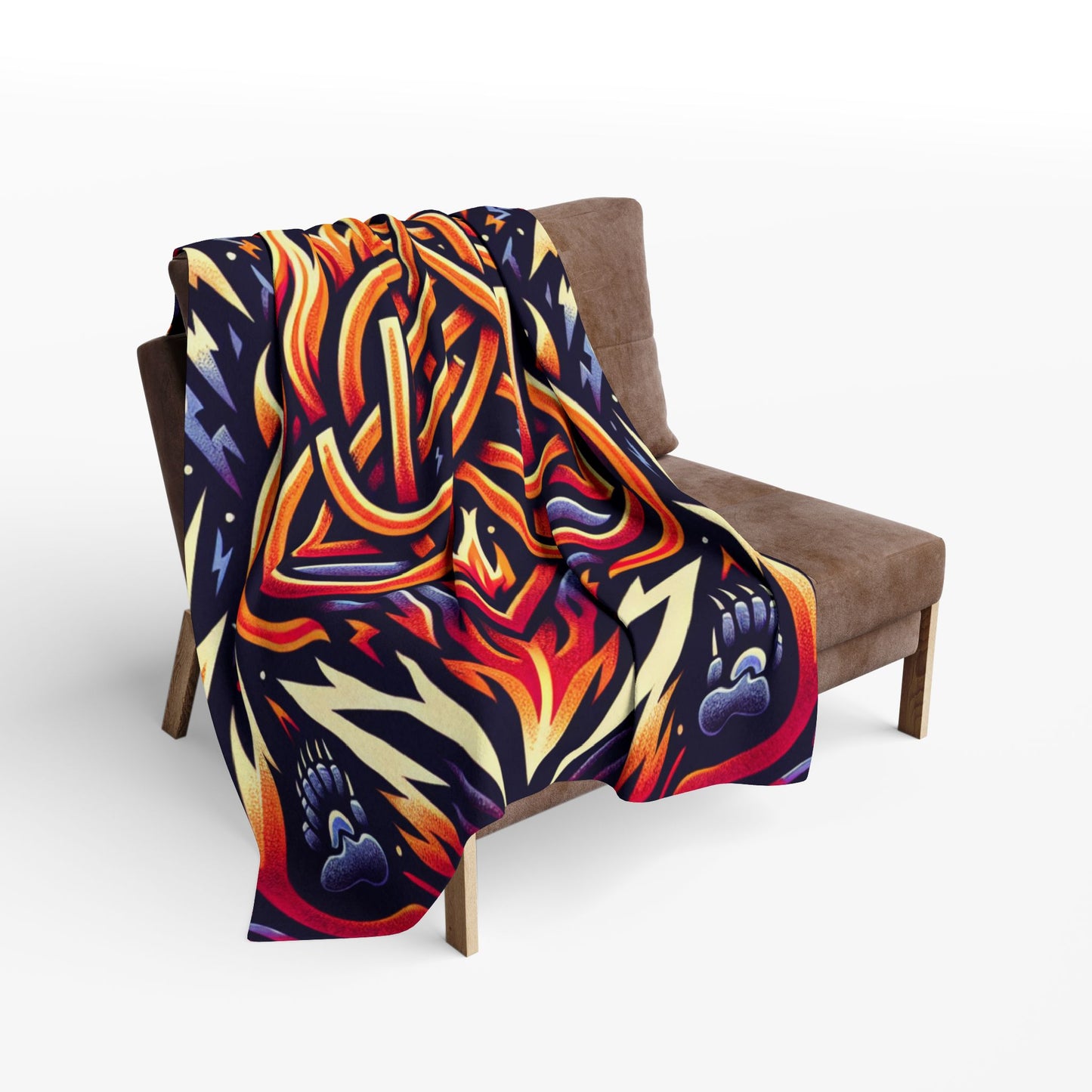 Vibrant Celtic Flame Fleece Blanket